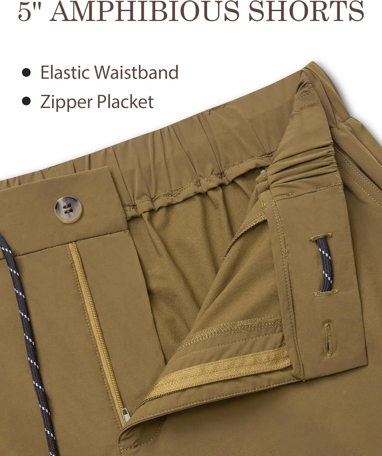 5 Inch Inseam Shorts for Men Short Golf Shorts Mens Casual Dry Fit Hybrid Trunks Athletic Fit Running Stretch