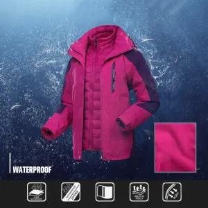 ASFD Outdoor Jackets Outdoor Waterproof Jackets Mens Softshell Rain Jacket Hooded Warm Raincoat Snow Windbreake Softshell Jacket (Color : Black, Size : 4XL)