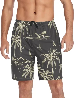 Aslsiy Men's Pajama Shorts Summer Lounge Shorts Sleep Shorts for Men Boys