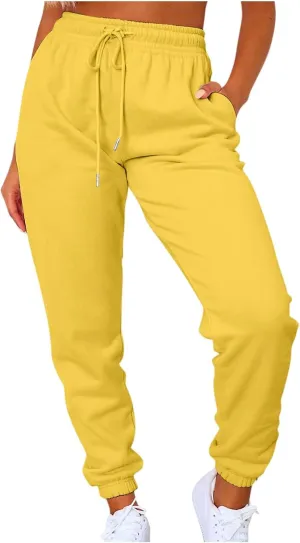 Baggy Sweatpants for Women Girls Teen Plus Size Athletic Joggers Fleece Cargo Pants Drawstring Bottoms Lounge