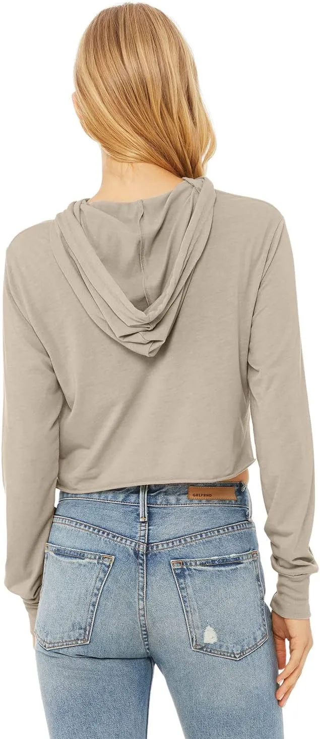 Bella Canvas Womens Fast Fashion Cropped Long-Sleeve Hoodie (8512)
