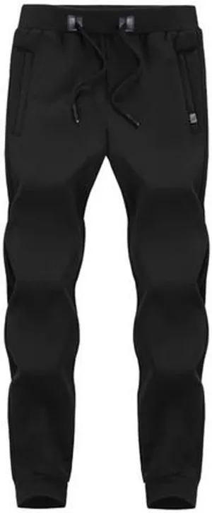 Bidobibo Fleece Pants Men Zipper Pocket Thermal Drawing Pants Straight Leg Joggers Pants for Men Sherpa Lined Sweatpants