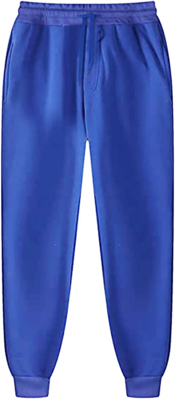 BIFUTON Joggers for Men,Mens Sweatpants Baggy Pants Solid Color Stretch Waist Drawstring Running Track Pants with Pockets