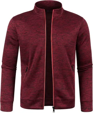 BIFUTON Mens Sweaters Full Zip Up Cardigans Men Regular Fit Sweater Casual Pocket Work Jackets for Men Thick Warm Outerwears