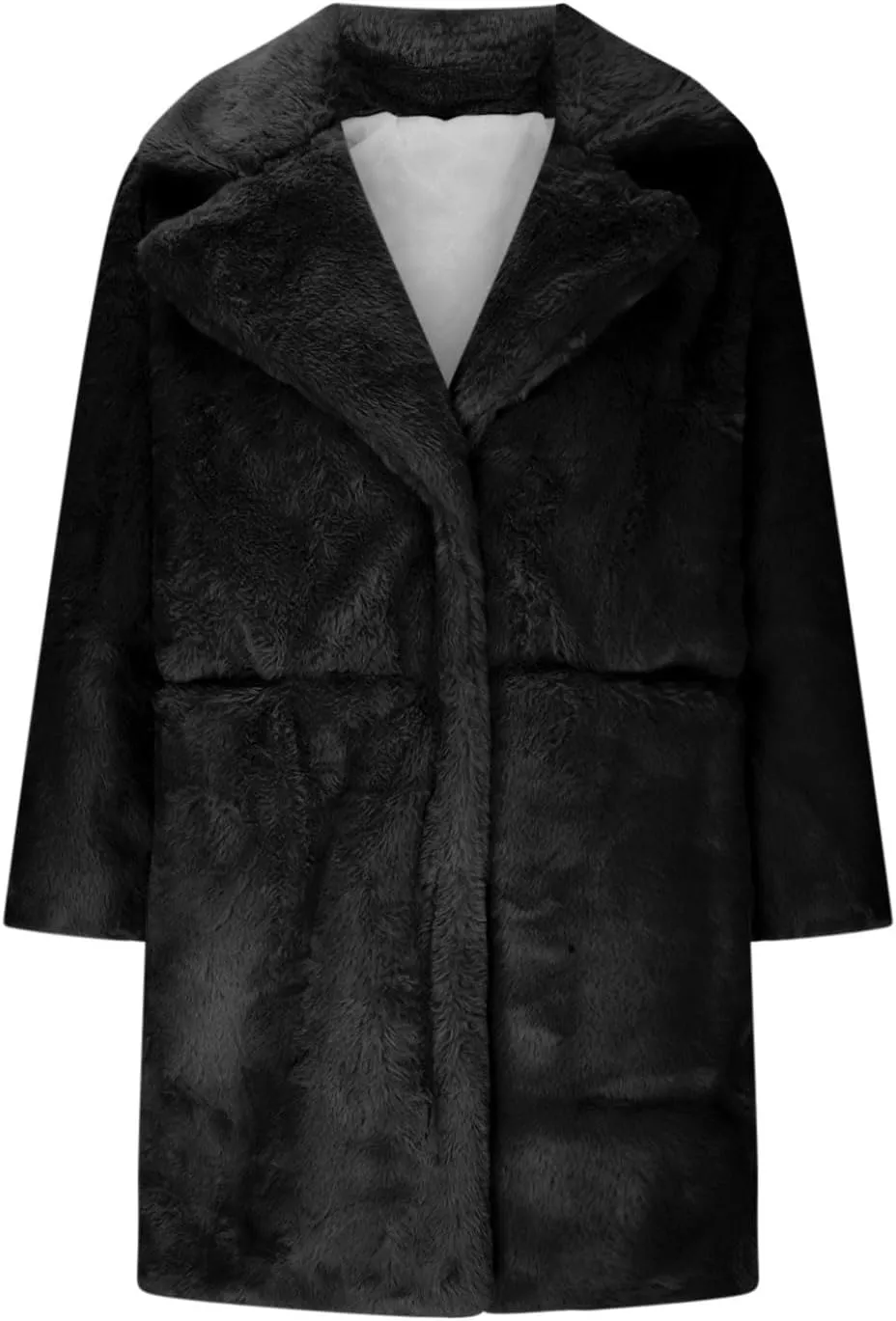 Binmer Faux Fur Winter Coats for Women Cold Weather Warm Faux Fur with Inner Lining Jackets Furry Outwear Plus Size S-5XL