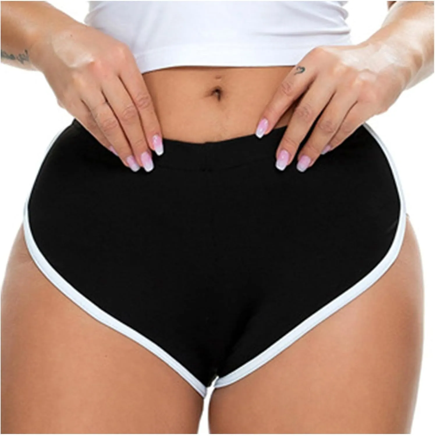 Booty Shorts for Women High Waisted Dolphin Shorts Workout Running Shorts Yoga Summer Biker Athletic Shorts