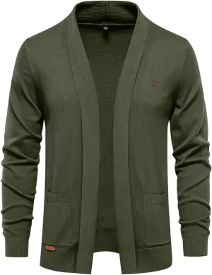 Cardigan Men, Men's Casual Stand Collar Cardigan Button Down Cable Knitted Sweater Regular Fit Fall Winter Cardigans