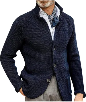 Cardigan Sweaters for Men with Buttons Knit Lapel Oversized Cardigan Thick Warm Casual Winter Cardigan