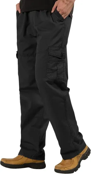Cargo Pants for Men Big and Tall, Pants Men's Lightweight Relaxed Fit Cargo Pant Mens Work Hiking Ripstop Pants Cargo