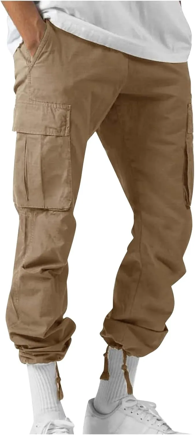 Cargo Pants for Men Lightweight Cargo Joggers Workout Tactical Cargo Pants Casual Outdoor Hiking Pants Multi Pockets