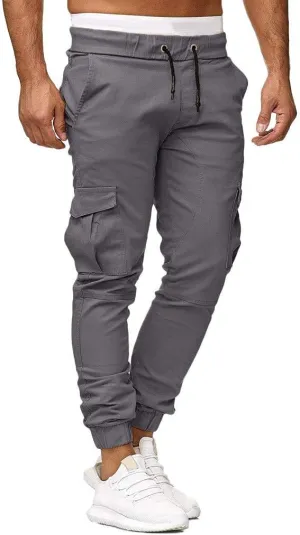 Cargo Pants For Men Mens Casual Pants Solid Drawstring Sport Jogger Cargo Pants Cargo Outdoor Hiking Trousers Panrts