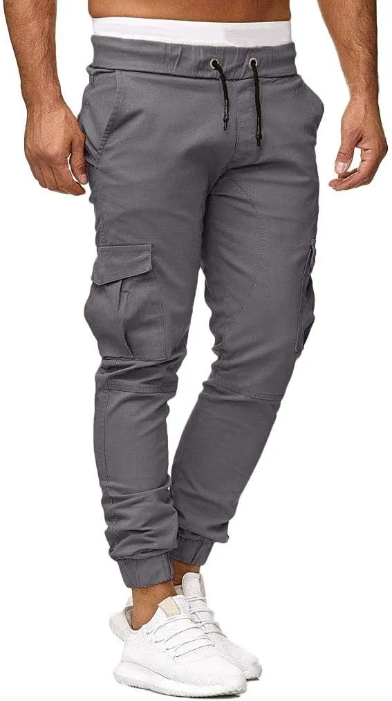 Cargo Pants For Men Mens Casual Pants Solid Drawstring Sport Jogger Cargo Pants Cargo Outdoor Hiking Trousers Panrts