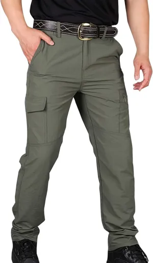 Cargo Pants for Men Ripstop Flex Camo Tactical Waterproof Pants Slim Fit Multi-Pocket Durable Cargo Pants Work Pants
