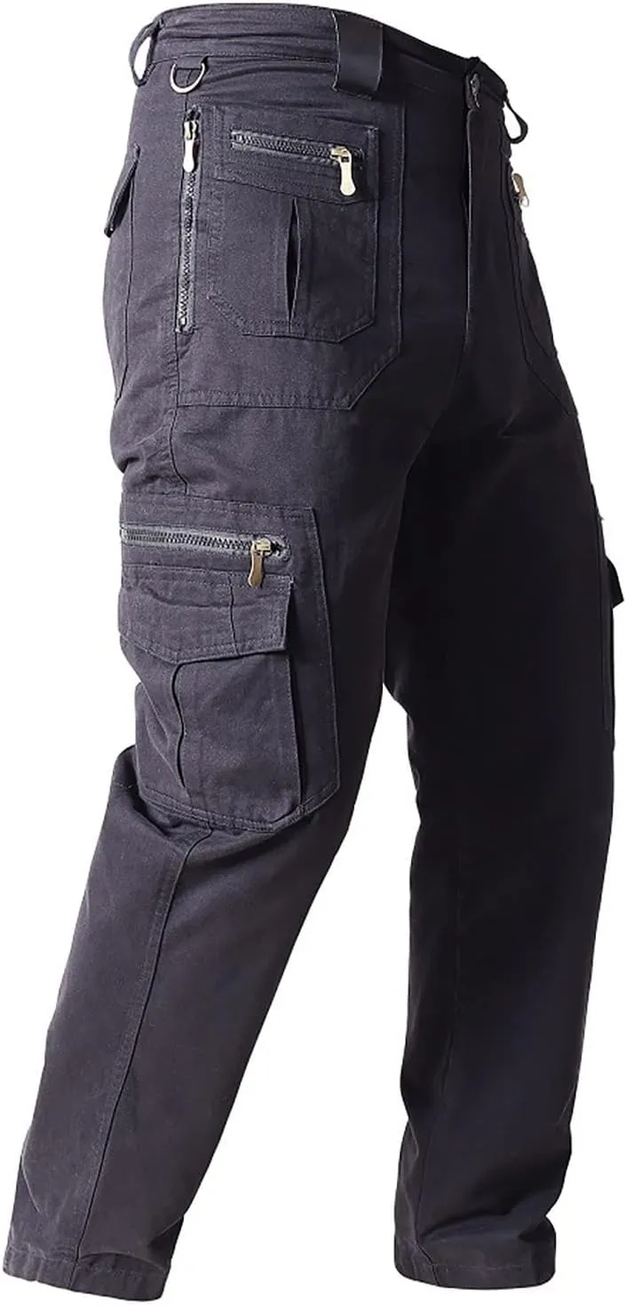 Cargo Pants for Men with Multi Pockets Camouflage Military Combat Work Fit Trousers Casual Tactical Hiking Pants