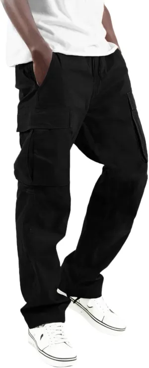 Cargo Pants Multipants - High Stretch Multi Pocket Durable Cargo Pants Comfort Fit Workout Cargo Pant, Sweatpants Mens
