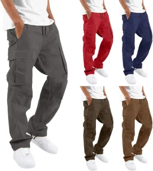 Cargo Sweatpants for Men Big and Tall Wild Cargo Pants White Cargo Athletic Long Pants Fashion Casual Jogger Trouser