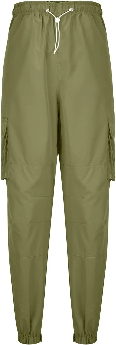 Cargo Sweatpants for Men Casual Fitness Drawstring Cargo Pants Workout Joggers Trousers Outdoor with Mutil Pockets