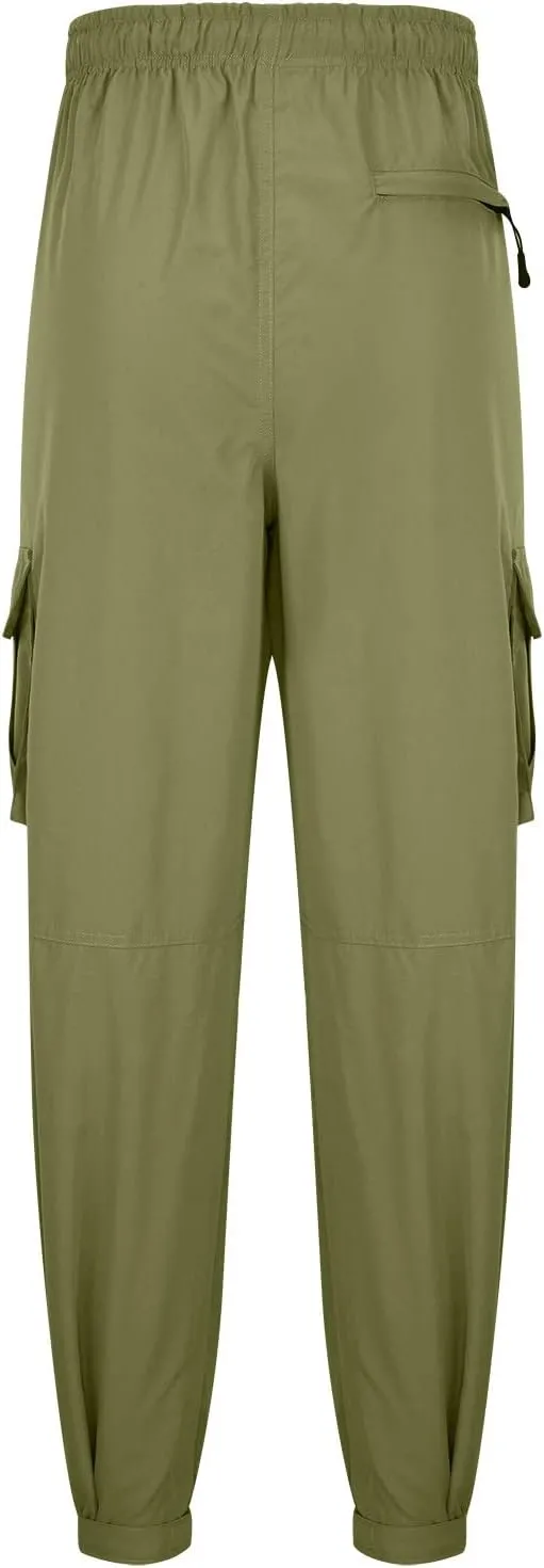 Cargo Sweatpants for Men Casual Fitness Drawstring Cargo Pants Workout Joggers Trousers Outdoor with Mutil Pockets