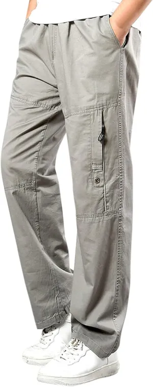 Cargo Sweatpants for Men Mens Lounge Pants Heavyweight Sweatpants Fleece Lined with Pockets Elastic Waist Cargo Pants