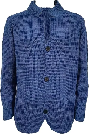 Casual Cardigan Sweater for Men Stand Collar Slim Fit Button Down Sweaters Long Sleeve Ribbed Knitted Cardigans