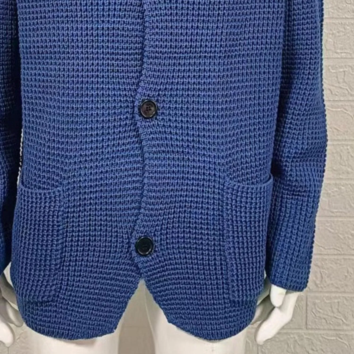 Casual Cardigan Sweater for Men Stand Collar Slim Fit Button Down Sweaters Long Sleeve Ribbed Knitted Cardigans