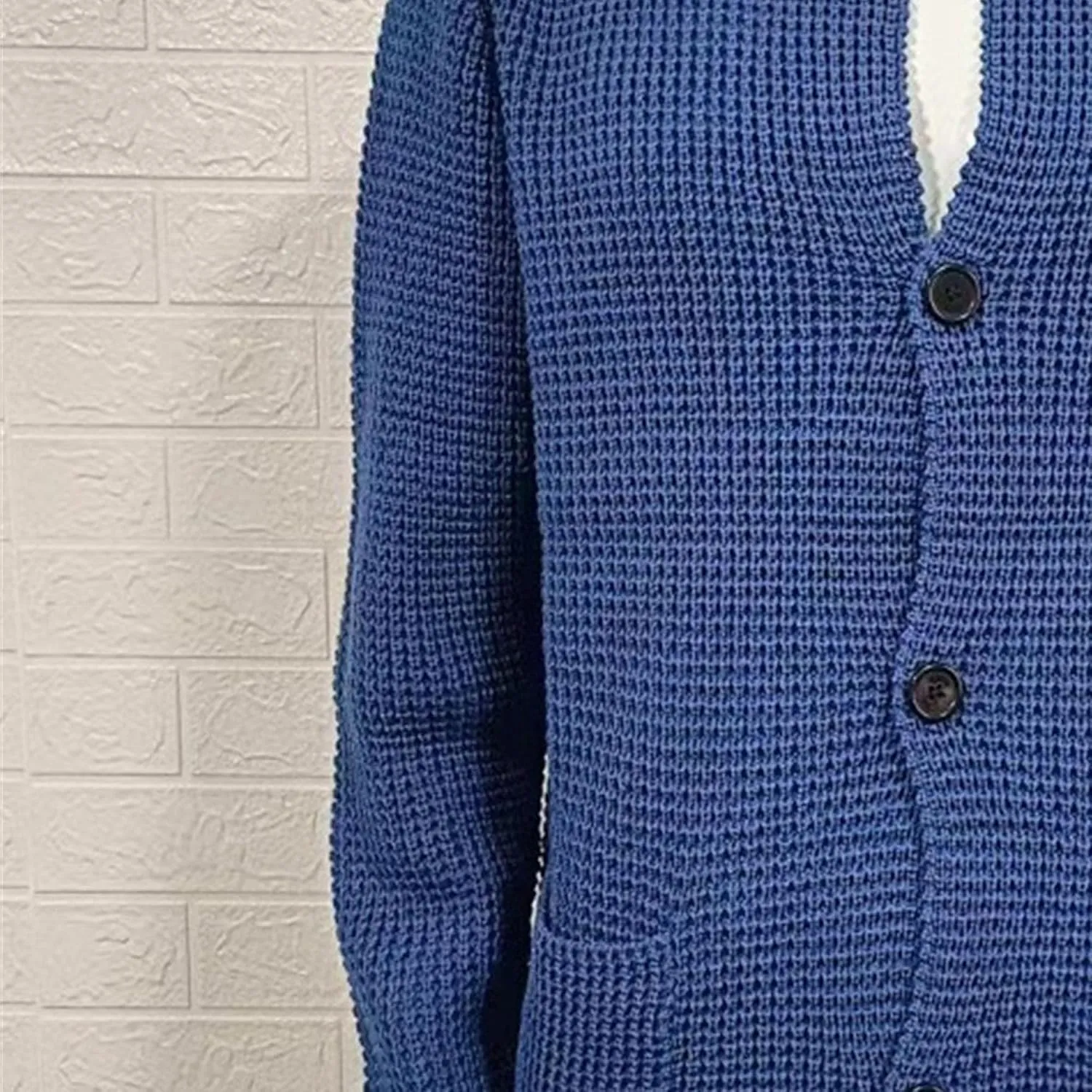 Casual Cardigan Sweater for Men Stand Collar Slim Fit Button Down Sweaters Long Sleeve Ribbed Knitted Cardigans