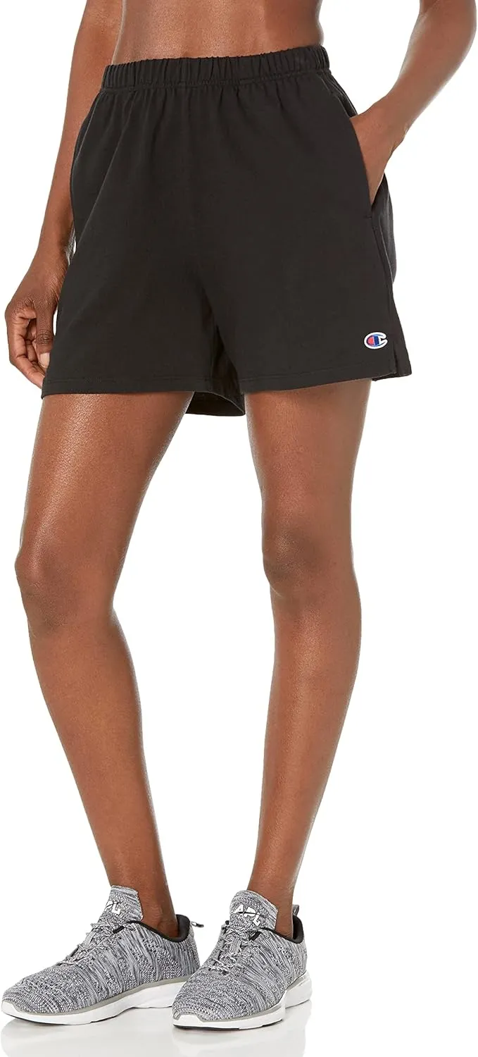 Champion Women's Shorts, Jersey Shorts, High-waisted Comfortable Shorts for Women, 5"