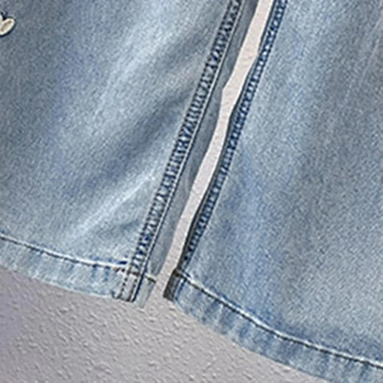 Children Kids Casual Ripped Jeans Wide Straight Leg Elastic Mid Waisted Baggy Trousers Summer Fashion Trendy Denim Pants