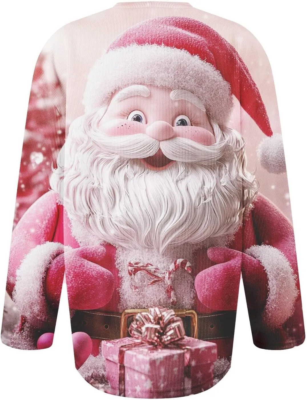 Christmas Sweater for Women Cute Xmas Floral Printed Cardigans Sweaters Open Front Button Down Casual Knitted Outerwear