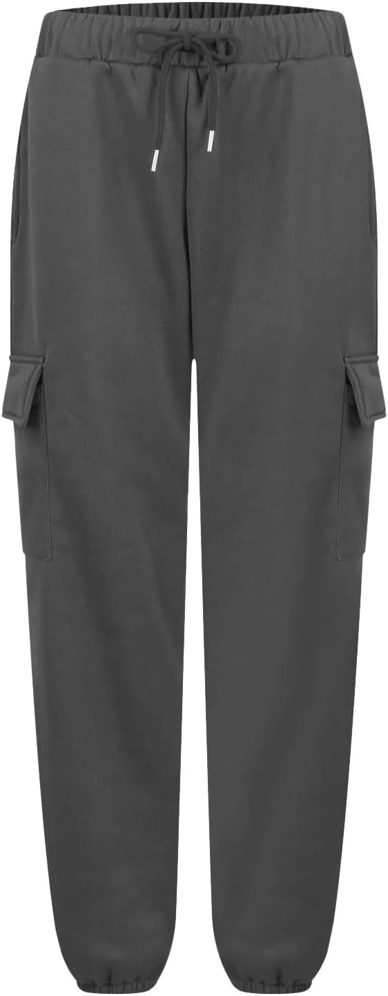 Cotton Joggers for Women Baggy Drawstring High Waisted Baggy Sweatpants Athletic Work Cargo Pants with Pockets