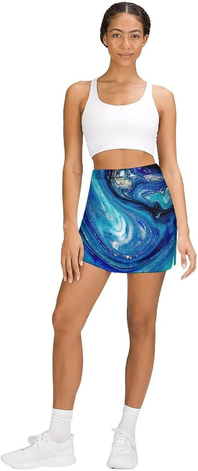 Donnapink Women Yoga Athletic Shorts, High Waisted Shorts, Running Shorts Skirt (S-4XL)