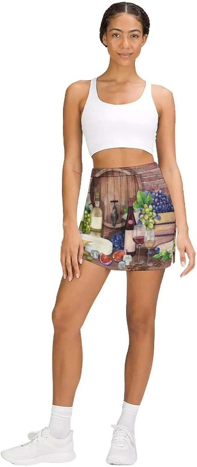 Donnapink Women Yoga Athletic Shorts, High Waisted Shorts, Running Shorts Skirt (S-4XL)