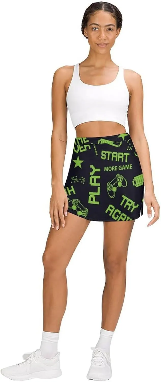Donnapink Women Yoga Athletic Shorts, High Waisted Shorts, Running Shorts Skirt (S-4XL)