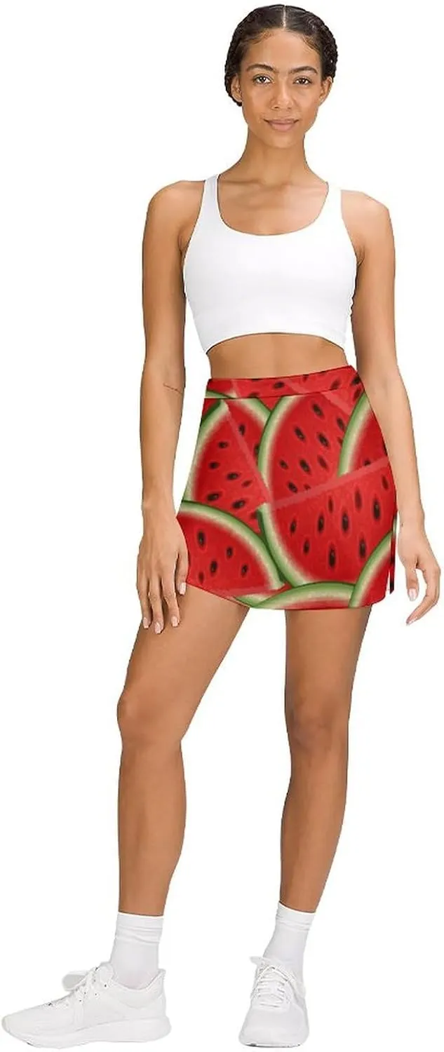 Donnapink Women Yoga Athletic Shorts, High Waisted Shorts, Running Shorts Skirt (S-4XL)