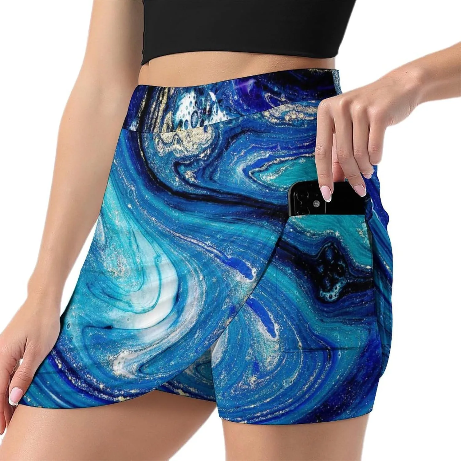 Donnapink Women Yoga Athletic Shorts, High Waisted Shorts, Running Shorts Skirt (S-4XL)