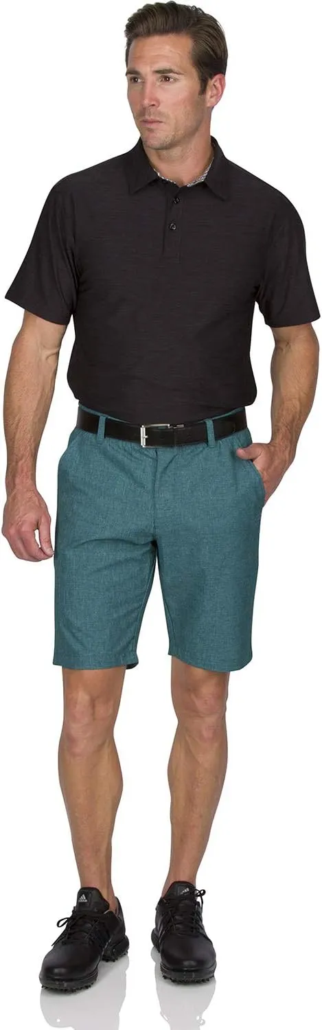 Dry Fit Golf Shorts for Men 10 Inch Inseam - Tapered Slim Fit Chinos - Mens Shorts Athletic