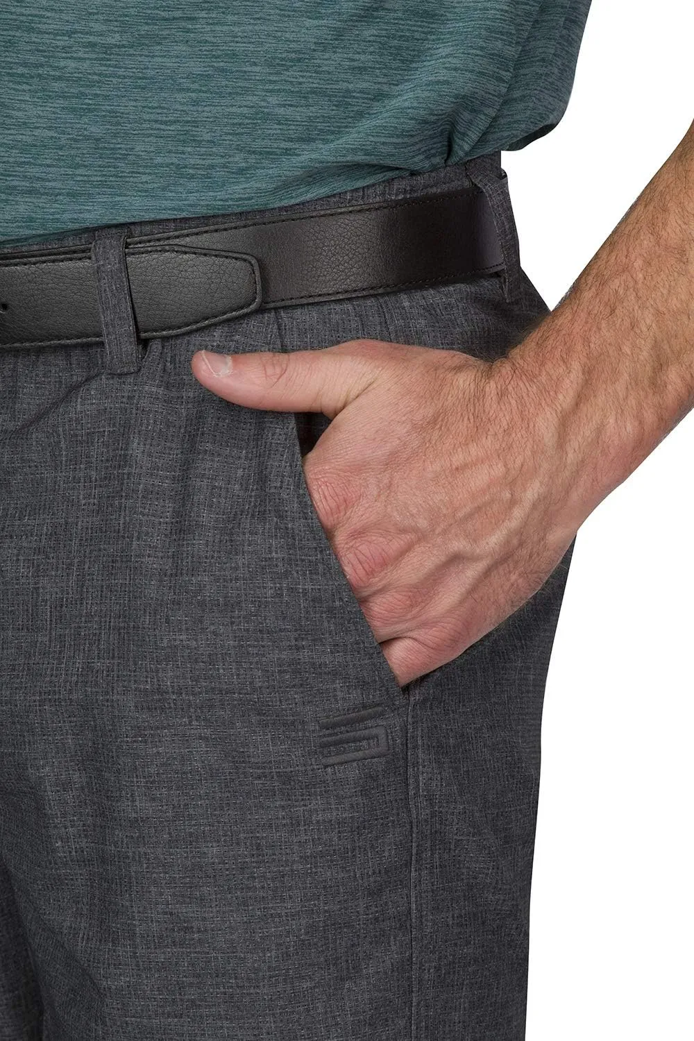Dry Fit Golf Shorts for Men 10 Inch Inseam - Tapered Slim Fit Chinos - Mens Shorts Athletic
