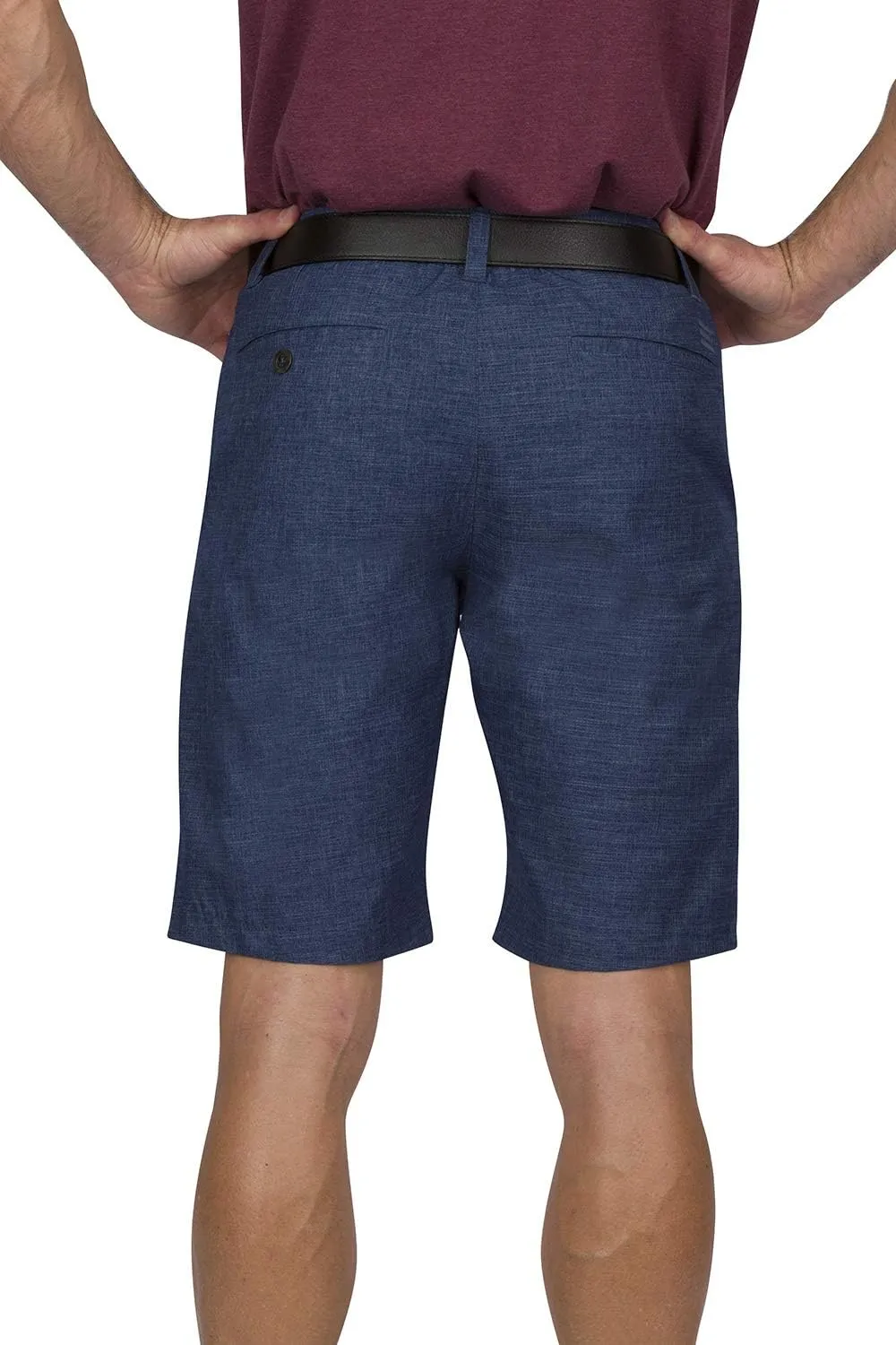 Dry Fit Golf Shorts for Men 10 Inch Inseam - Tapered Slim Fit Chinos - Mens Shorts Athletic