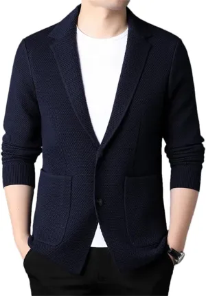 Fashion Knit Button Down Cardigans Mens Slim Fit Sweaters Casual Solid Coats Jacket Mens Clothes
