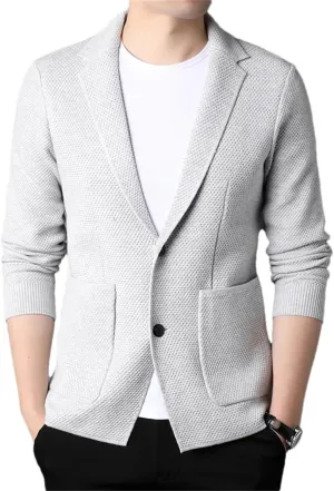 Fashion Knit Button Down Cardigans Mens Slim Fit Sweaters Casual Solid Coats Jacket Mens Clothes