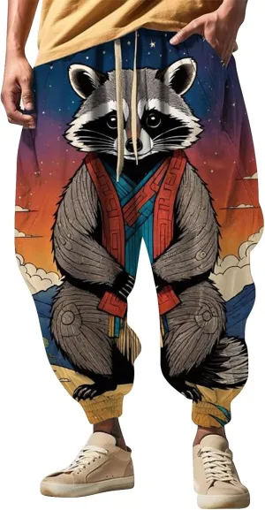 Fashion Solid Color Oversized Tapered Pants Casual Sweatpants Mens Casual Cotton Linen Pant Baggy Pants Renaissance