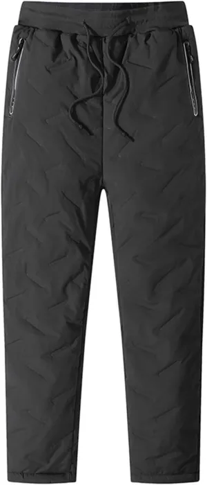 Fleece Lined Jogger Sweatpants, Winter Fleece Pants, Heavyweight Thermal Lounge Athletic Track Jogger Pants