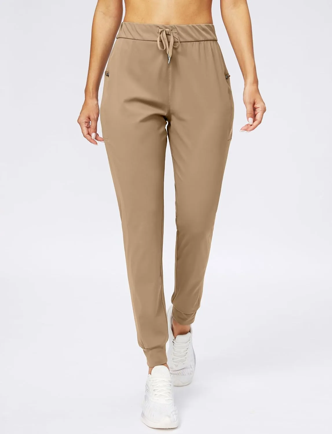 G Gradual Women's Joggers Pants with Zipper Pockets Stretch Tapered Athletic Joggers for Women Lounge, Jogging, Workout
