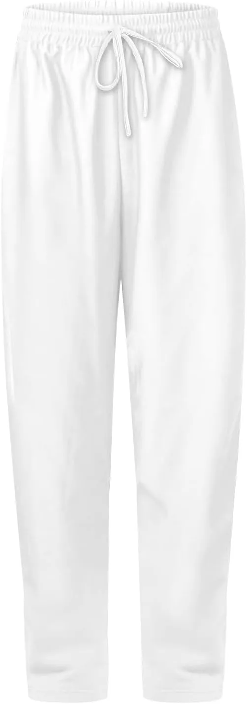 High Waisted Wide Leg Sweatpants Women Baggy Fleece Cotton Joggers with Pockets Drawstring Lounge Comfy Track Pants