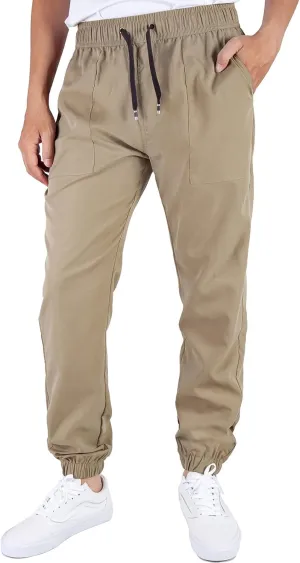 ITALYMORN Mens Joggers Lightweight Woven Pants Polyester Track Pants with Pockets