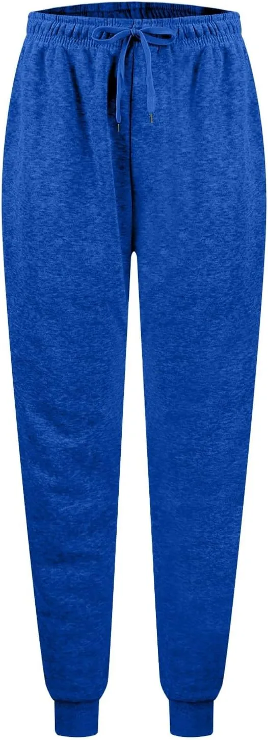 Jogger Sweatpants Women Baggy Comfy Elastic High Waisted Fleece Sweatpants Outdoor Workout Joggers w/Pockets