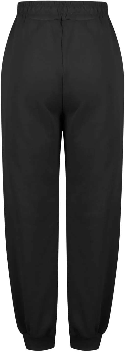 jsaierl Track Pants Women, Fall Winter Fleece Sweatpants Drawstring Lounge Straight Leg Pants Soft Comfy Joggers with Pockets