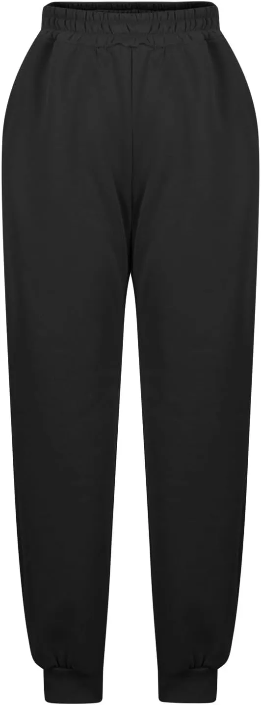 jsaierl Track Pants Women, Fall Winter Fleece Sweatpants Drawstring Lounge Straight Leg Pants Soft Comfy Joggers with Pockets
