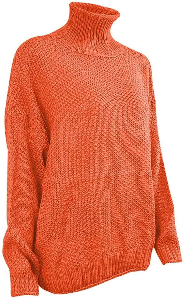 LCMTWX Plus Size Sweater for Women Tops Pullover Turtleneck Sweater Long Sweater Slim Fitting Knitwear Tops 2023 Fall
