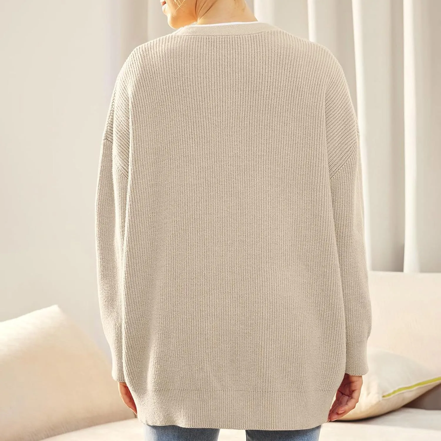 LCMTWX Womens Plus Size Sweater Button Long Pullover Women Tops Turtleneck Sweater Fall Fuzzy Knit Warm Pullover Sweater